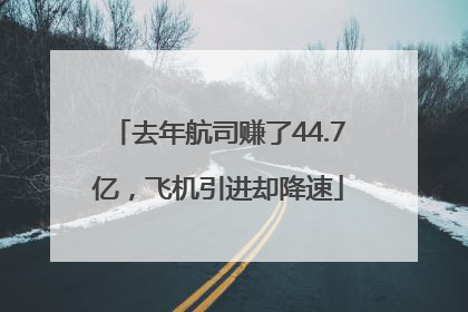 去年航司赚了44.7亿，飞机引进却降速