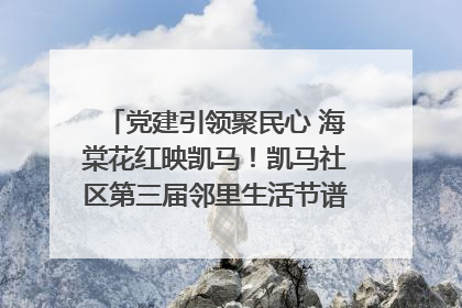 党建引领聚民心 海棠花红映凯马！凯马社区第三届邻里生活节谱写幸福新篇章