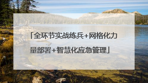 全环节实战练兵+网格化力量部署+智慧化应急管理