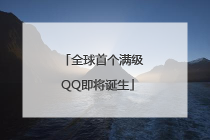 全球首个满级QQ即将诞生