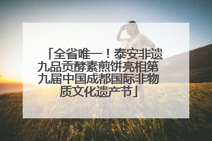 全省唯一！泰安非遗九品贡酵素煎饼亮相第九届中国成都国际非物质文化遗产节