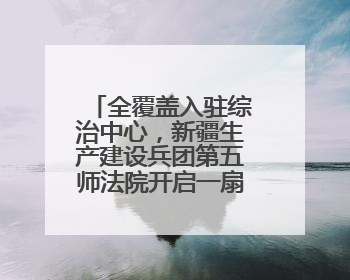 全覆盖入驻综治中心，新疆生产建设兵团第五师法院开启一扇门助力高速讨薪获赞