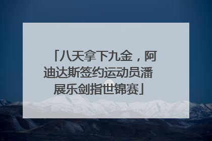 八天拿下九金，阿迪达斯签约运动员潘展乐剑指世锦赛