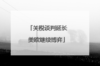 关税谈判延长 美欧继续博弈