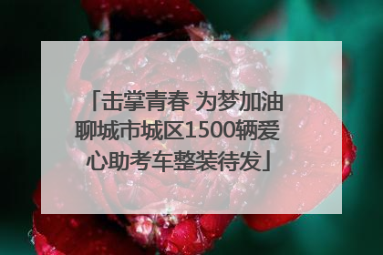 击掌青春 为梦加油 聊城市城区1500辆爱心助考车整装待发