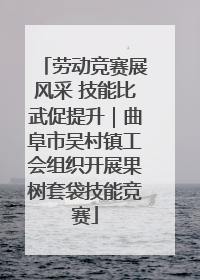 劳动竞赛展风采 技能比武促提升｜曲阜市吴村镇工会组织开展果树套袋技能竞赛