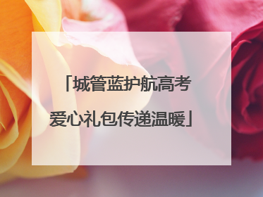 城管蓝护航高考 爱心礼包传递温暖