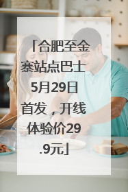 合肥至金寨站点巴士5月29日首发，开线体验价29.9元