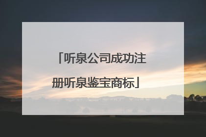 听泉公司成功注册听泉鉴宝商标