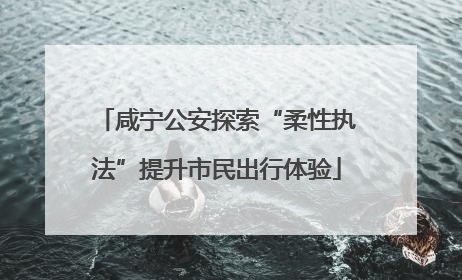 咸宁公安探索“柔性执法”提升市民出行体验