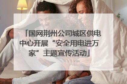 国网荆州公司城区供电中心开展“安全用电进万家”主题宣传活动