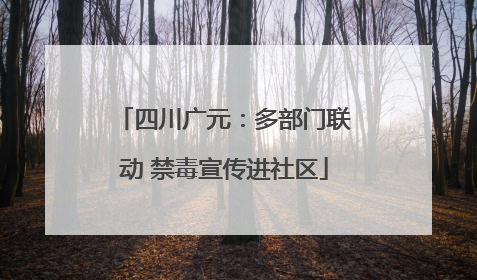 四川广元：多部门联动 禁毒宣传进社区