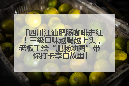 四川江油肥肠咖啡走红！三级口味越喝越上头，老板手绘“肥肠地图”带你打卡李白故里