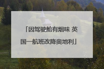因驾驶舱有烟味 英国一航班改降奥地利