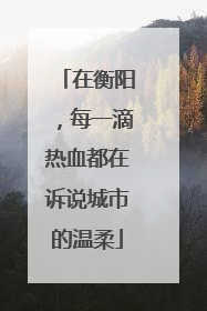 在衡阳，每一滴热血都在诉说城市的温柔