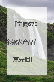 宁夏670余款农产品在京亮相