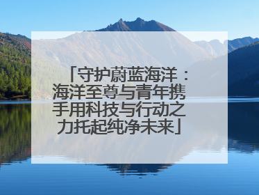 守护蔚蓝海洋：海洋至尊与青年携手用科技与行动之力托起纯净未来