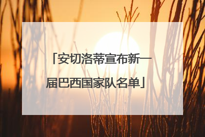 安切洛蒂宣布新一届巴西国家队名单