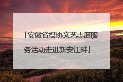 安徽省摄协文艺志愿服务活动走进新安江畔