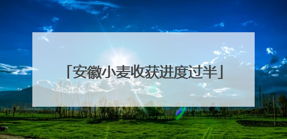 安徽小麦收获进度过半