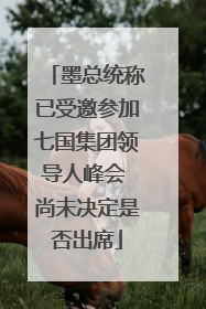 墨总统称已受邀参加七国集团领导人峰会 尚未决定是否出席
