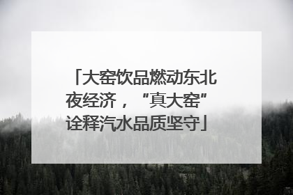 大窑饮品燃动东北夜经济，“真大窑”诠释汽水品质坚守