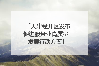 天津经开区发布促进服务业高质量发展行动方案