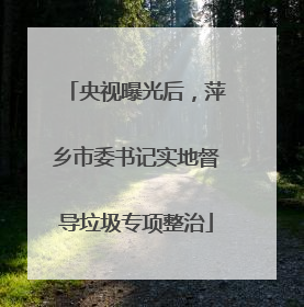 央视曝光后，萍乡市委书记实地督导垃圾专项整治