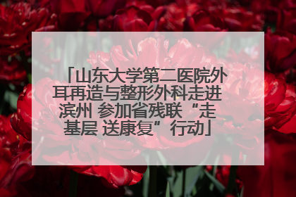 山东大学第二医院外耳再造与整形外科走进滨州 参加省残联“走基层 送康复”行动
