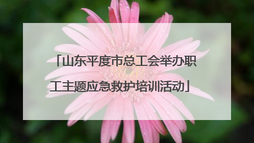 山东平度市总工会举办职工主题应急救护培训活动