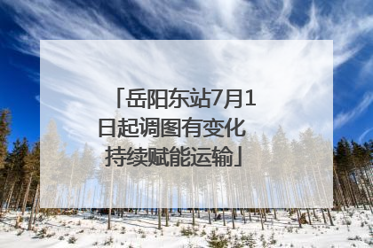 岳阳东站7月1日起调图有变化 持续赋能运输