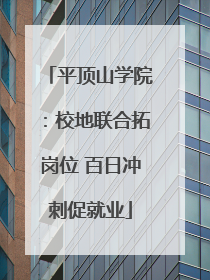 平顶山学院：校地联合拓岗位 百日冲刺促就业