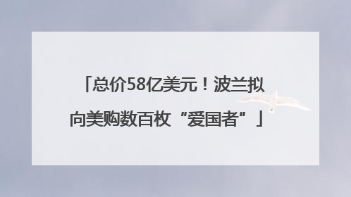 总价58亿美元！波兰拟向美购数百枚“爱国者”