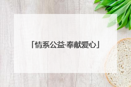 情系公益·奉献爱心