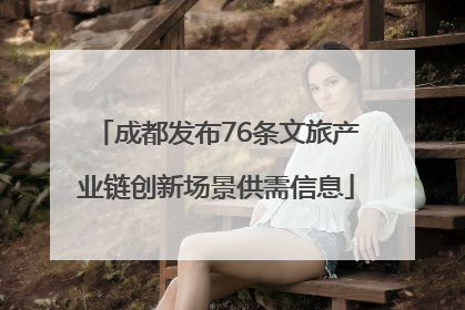 成都发布76条文旅产业链创新场景供需信息