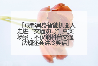 成都具身智能机器人走进“交通劝导”真实场景，不仅能科普交通法规还会讲冷笑话