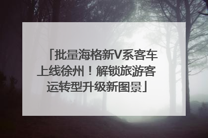 批量海格新V系客车上线徐州！解锁旅游客运转型升级新图景