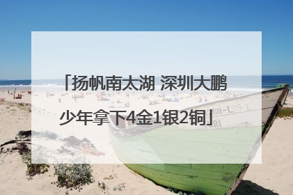 扬帆南太湖 深圳大鹏少年拿下4金1银2铜