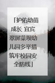 护佑幼苗成长 宜宾翠屏菜坝幼儿园多举措筑牢校园安全防线
