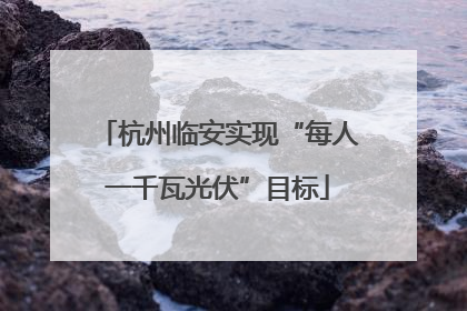 杭州临安实现“每人一千瓦光伏”目标