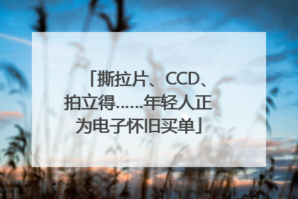 撕拉片、CCD、拍立得……年轻人正为电子怀旧买单