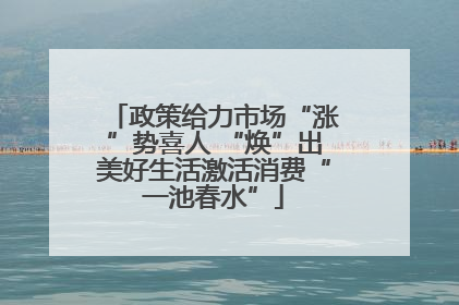 政策给力市场“涨”势喜人 “焕”出美好生活激活消费“一池春水”