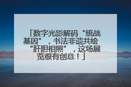 数字光影解码“统战基因”，书法非遗共绘“肝胆相照”，这场展览很有创意！