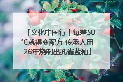 文化中国行丨每差50℃就得变配方 传承人用26年烧制出孔雀蓝釉