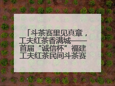 斗茶赛里见真章，工夫红茶香满城——首届“诚信杯”福建工夫红茶民间斗茶赛成功举办