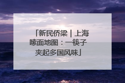 新民侨梁｜上海嗦面地图：一筷子夹起多国风味