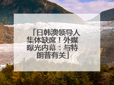 日韩澳领导人集体缺席！外媒曝光内幕：与特朗普有关