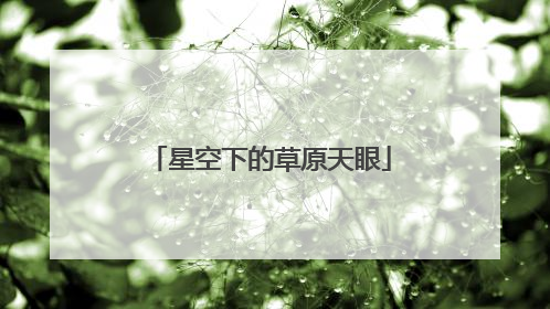 星空下的草原天眼