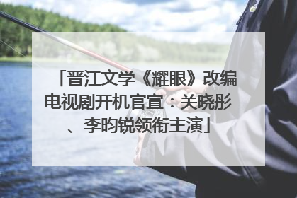 晋江文学《耀眼》改编电视剧开机官宣：关晓彤、李昀锐领衔主演