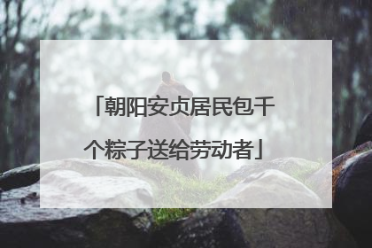 朝阳安贞居民包千个粽子送给劳动者